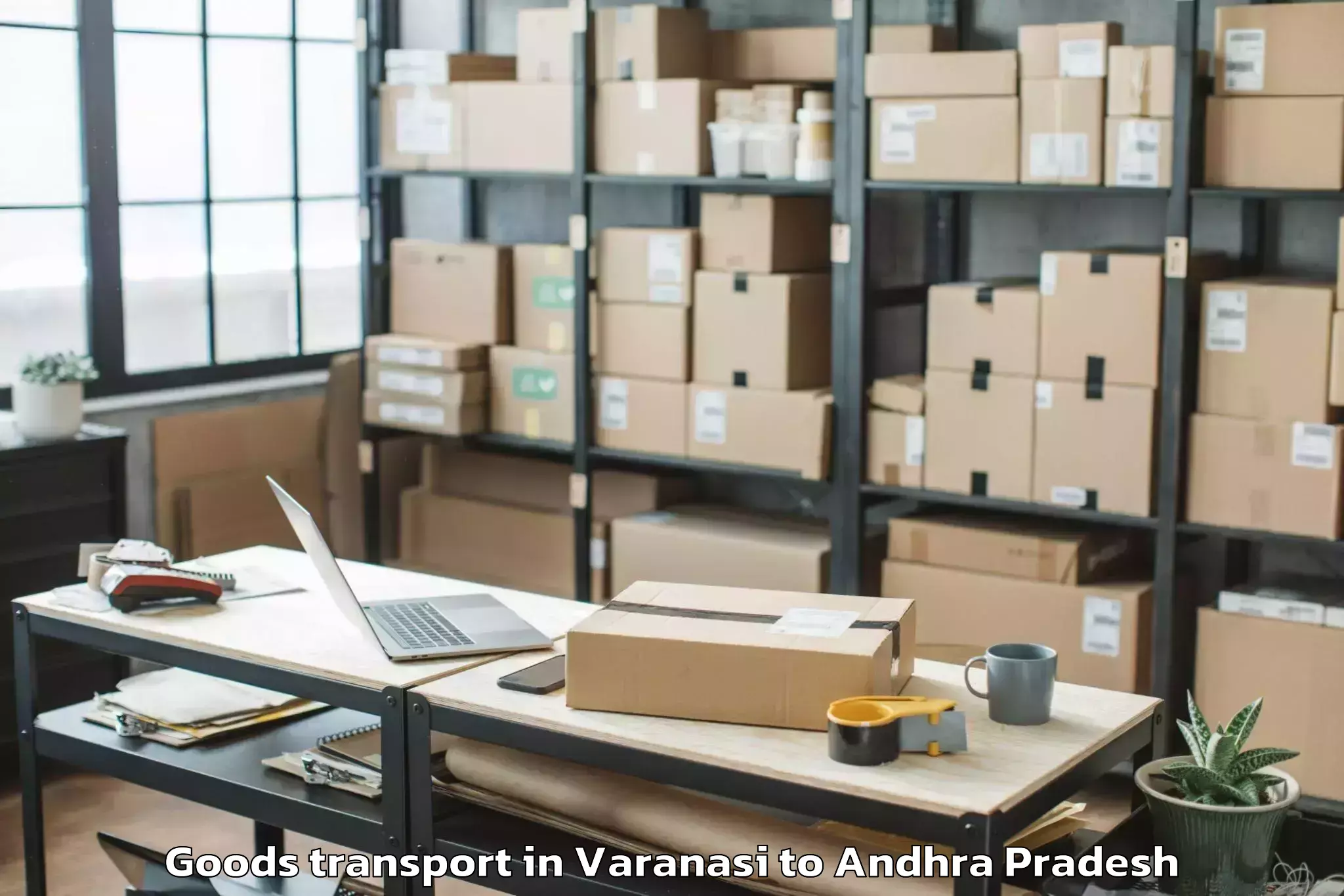 Expert Varanasi to Vajrapukotturu Goods Transport